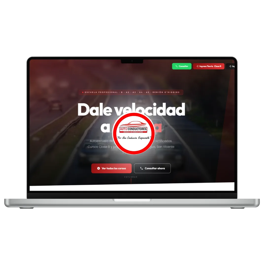 Sitio web Auto Conductores - Escuela de conductores en la Región de O'Higgins, diseñado por JG Visual