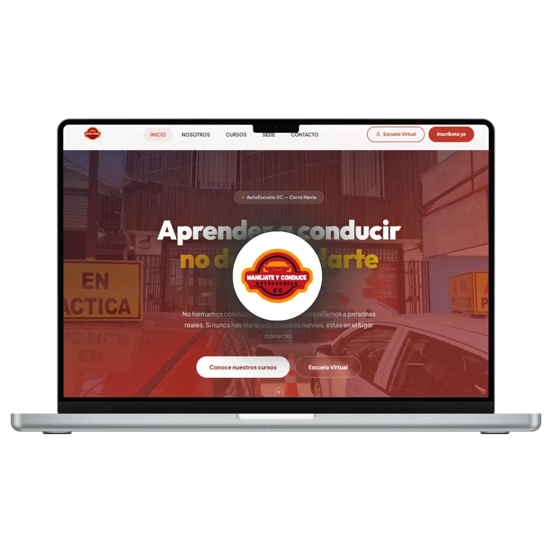 Sitio web Autoescuela SC Chile, diseñado por JG Visual