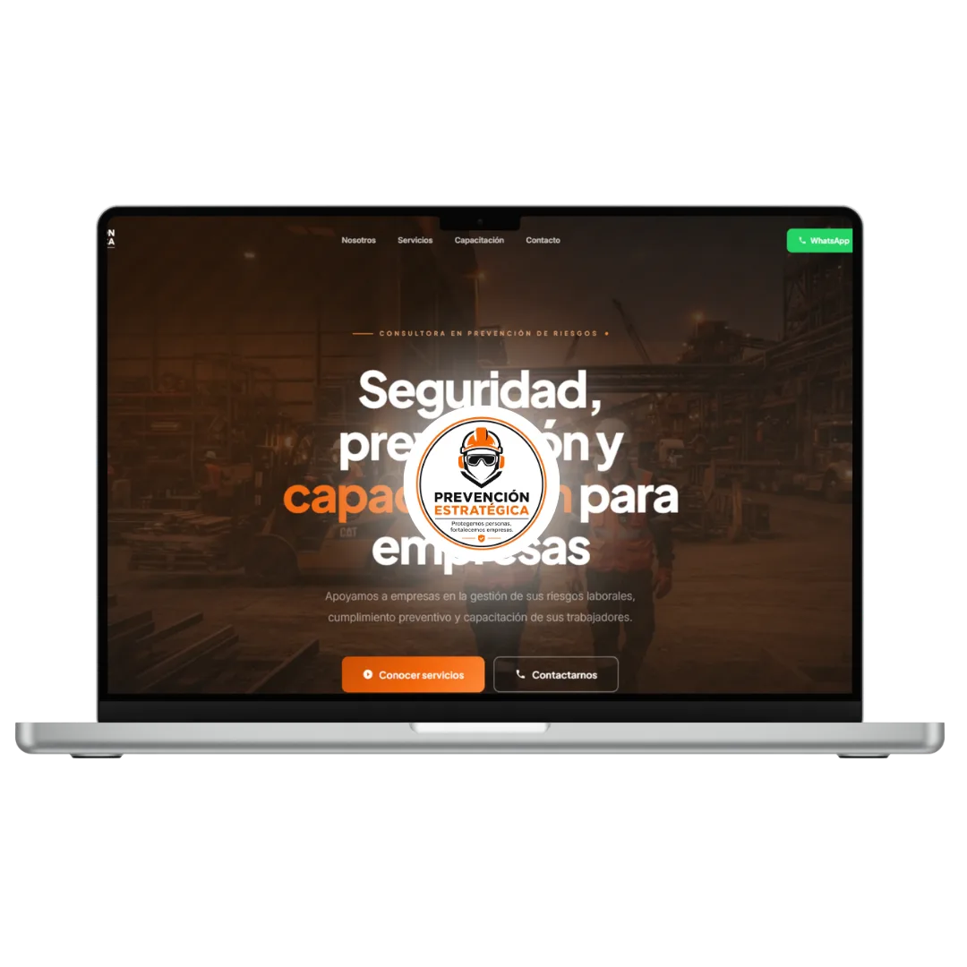 Sitio web Prevención Estratégica - Consultora en prevención de riesgos laborales, diseñado por JG Visual