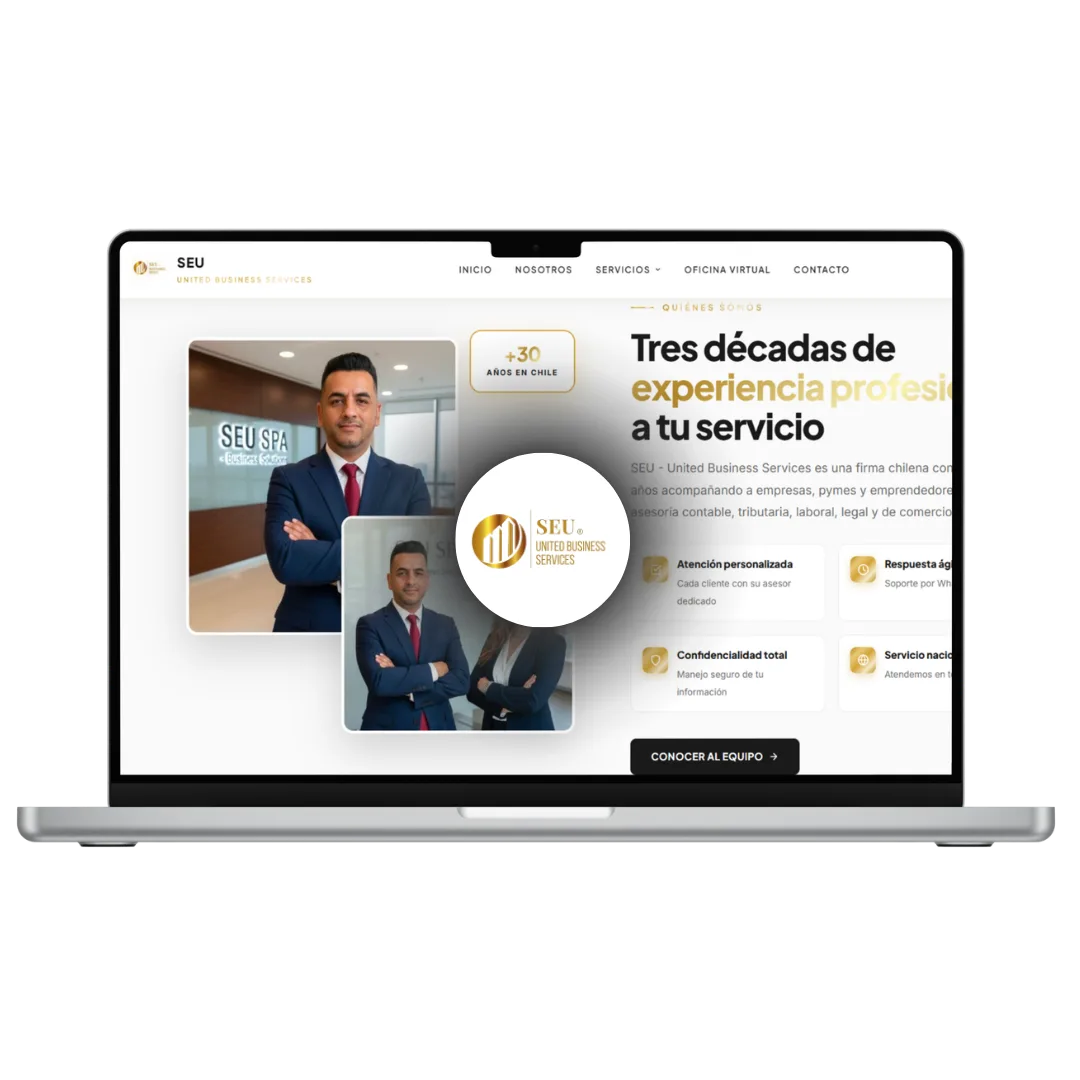 Sitio web SEU Chile, diseñado por JG Visual